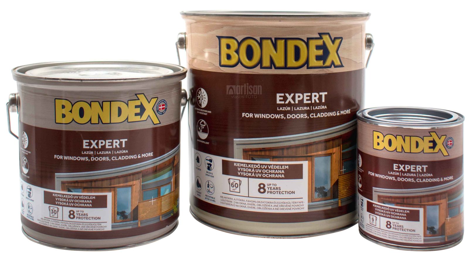 BONDEX Expert - silnovrstvá syntetická lazura na dřevo v exteriéru v objemu 0.75 l, 2.5 l a 5 l